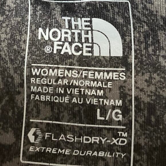 The North Face Flash Dry Women's Black Printed Athletic Leggings Pants Size L - Picture 4 of 5